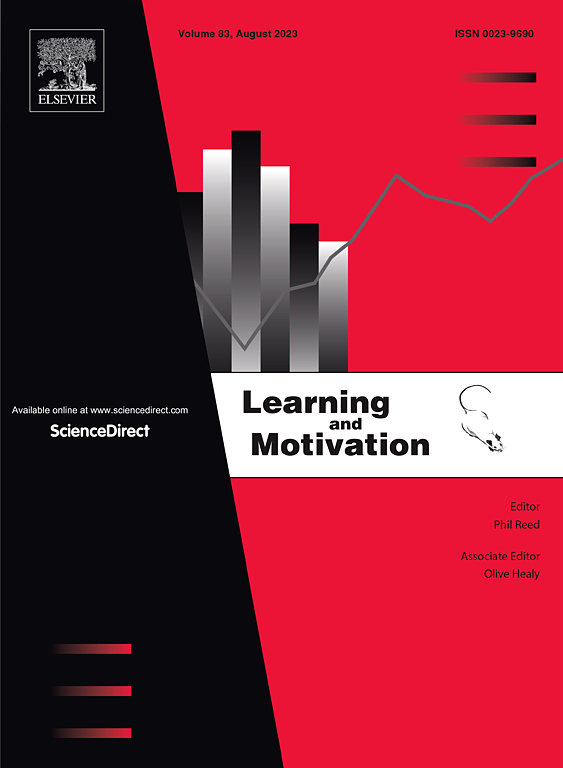 Go to journal home page - Learning and Motivation